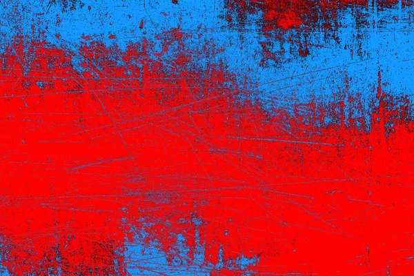 Abstrakt Grunge Bakgrund Monokrom Konsistens Blå Och Röd Strukturerad Bakgrund — Stockfoto