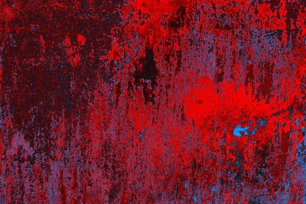 Crimson Rot Und Blau Gefärbte Grungy Wand Strukturierten Hintergrund — Stockfoto