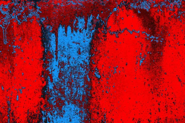 Kırmızı ve mavi renkli grungy duvar, desenli arka plan