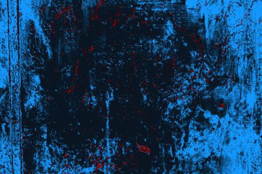 Kırmızı ve mavi renkli grungy duvar, desenli arka plan