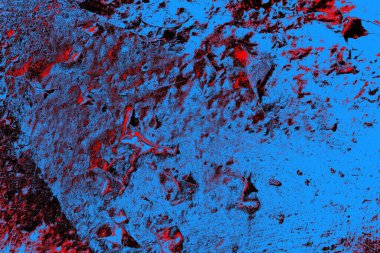 Kırmızı ve mavi renkli grungy duvar, desenli arka plan