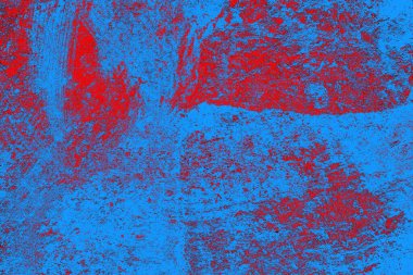 Kırmızı ve mavi renkli grungy duvar, desenli arka plan