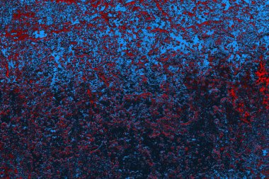 Kırmızı ve mavi renkli grungy duvar, desenli arka plan