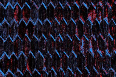 Kırmızı ve mavi renkli grungy duvar, desenli arka plan