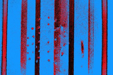 Kırmızı ve mavi renkli grungy duvar, desenli arka plan