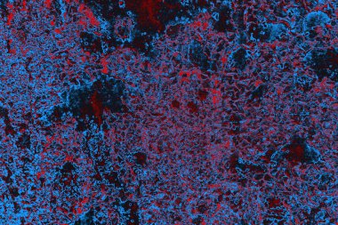 Kırmızı ve mavi renkli grungy duvar, desenli arka plan