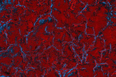 Kırmızı ve mavi renkli grungy duvar, desenli arka plan