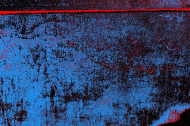 Kırmızı ve mavi renkli grungy duvar, desenli arka plan