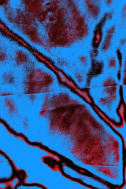 Kırmızı ve mavi renkli grungy duvar, desenli arka plan