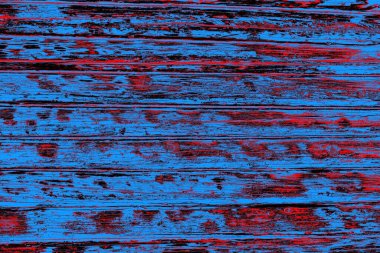 Kırmızı ve mavi renkli grungy duvar, desenli arka plan