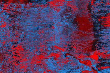 Kırmızı ve mavi renkli grungy duvar, desenli arka plan