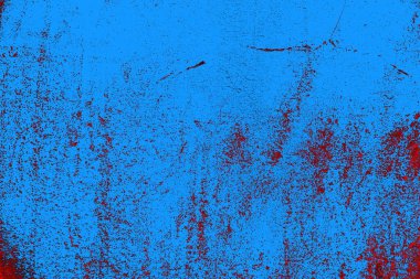 Kırmızı ve mavi renkli grungy duvar, desenli arka plan