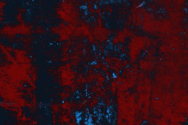 Kırmızı ve mavi renkli grungy duvar, desenli arka plan
