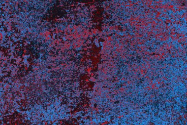 Kırmızı ve mavi renkli grungy duvar, desenli arka plan