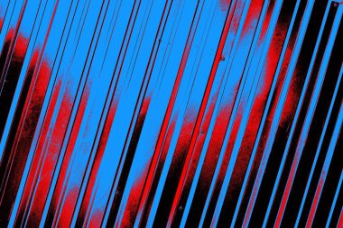 Kırmızı ve mavi renkli grungy duvar, desenli arka plan