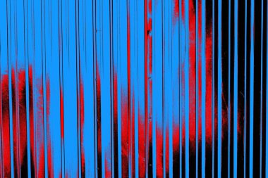 Kırmızı ve mavi renkli grungy duvar, desenli arka plan