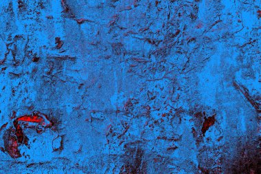Kırmızı ve mavi renkli grungy duvar, desenli arka plan