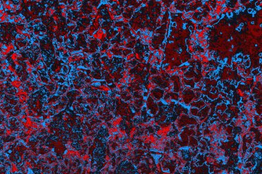 Kırmızı ve mavi renkli grungy duvar, desenli arka plan