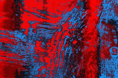 Kırmızı ve mavi renkli grungy duvar, desenli arka plan