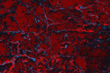 Kırmızı ve mavi renkli grungy duvar, desenli arka plan