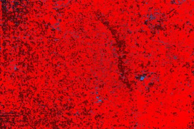 Kırmızı ve mavi renkli grungy duvar, desenli arka plan