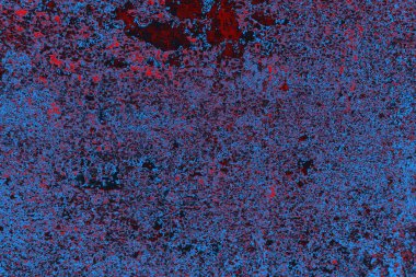 Kırmızı ve mavi renkli grungy duvar, desenli arka plan