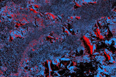 Kırmızı ve mavi renkli grungy duvar, desenli arka plan