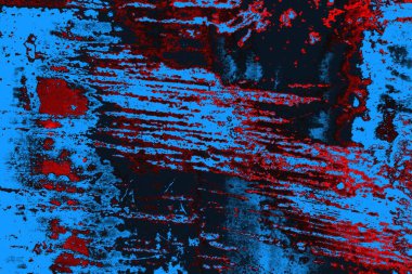 Kırmızı ve mavi renkli grungy duvar, desenli arka plan