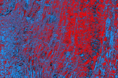 Kırmızı ve mavi renkli grungy duvar, desenli arka plan