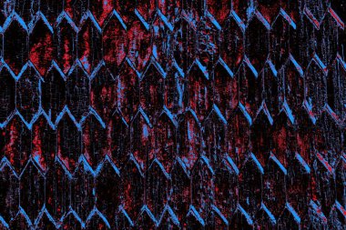 Kırmızı ve mavi renkli grungy duvar, desenli arka plan