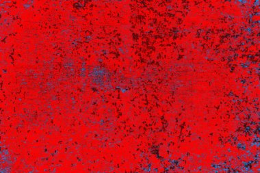 Kırmızı ve mavi renkli grungy duvar, desenli arka plan