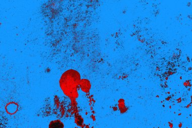 Kırmızı ve mavi renkli grungy duvar, desenli arka plan