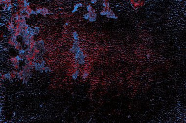 Kırmızı ve mavi renkli grungy duvar, desenli arka plan