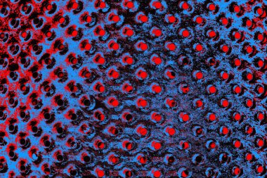 Kırmızı ve mavi renkli grungy duvar, desenli arka plan