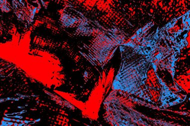 Kırışık kırmızı polietilen film dokusu