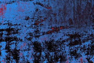 Kırmızı ve mavi renkli grungy duvar, desenli arka plan