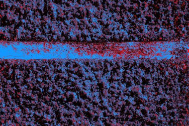 Kırmızı ve mavi renkli grungy duvar, desenli arka plan