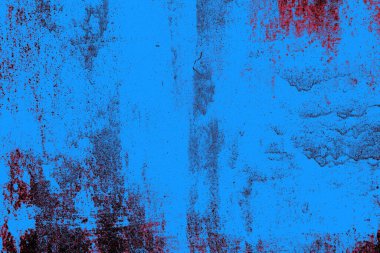 Kırmızı ve mavi renkli grungy duvar, desenli arka plan