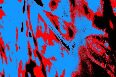 Kırmızı ve mavi renkli grungy duvar, desenli arka plan