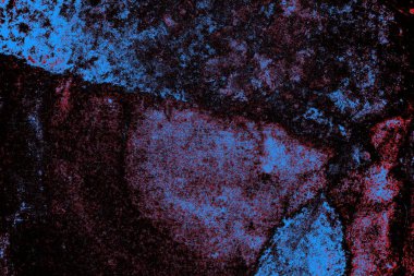 Kırmızı ve mavi renkli grungy duvar, desenli arka plan