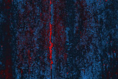 Kırmızı ve mavi renkli grungy duvar, desenli arka plan