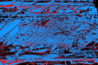 Kırmızı ve mavi renkli grungy duvar, desenli arka plan