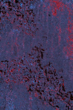 Kırmızı ve mavi renkli grungy duvar, desenli arka plan