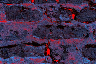 Eski model tuğla duvarın arka planı