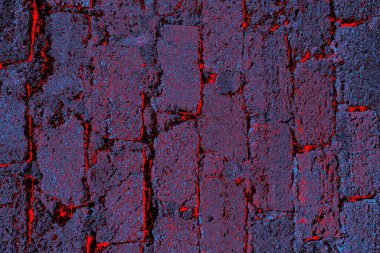 Arka plandaki eski tuğla duvar