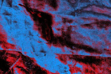 Kırmızı ve mavi renkli grungy duvar, desenli arka plan