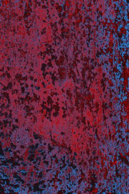 Kırmızı ve mavi renkli grungy duvar, desenli arka plan