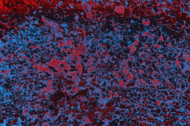 Kırmızı ve mavi renkli grungy duvar, desenli arka plan