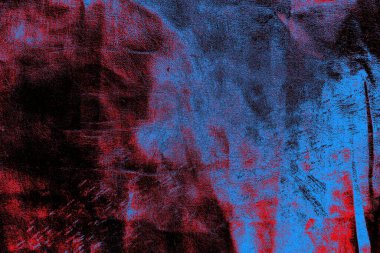 Kırmızı ve mavi renkli grungy duvar, desenli arka plan