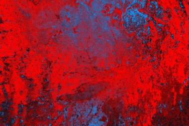 Soyut grunge arkaplanı. Monokrom dokusu. Mavi ve kırmızı desenli arkaplan
